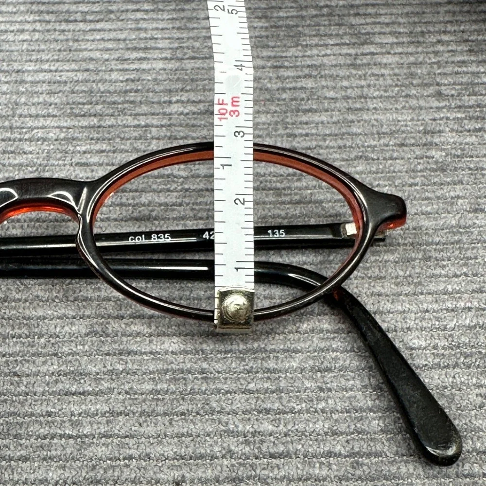 SEE 2510 Y2K Eyeglasses Oval Tortoise Brown Black Frames Made in Italy 42-20-135
